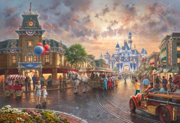 Thomas Kinkade Painting - Disneylandia 60 Aniversario Thomas Kinkade